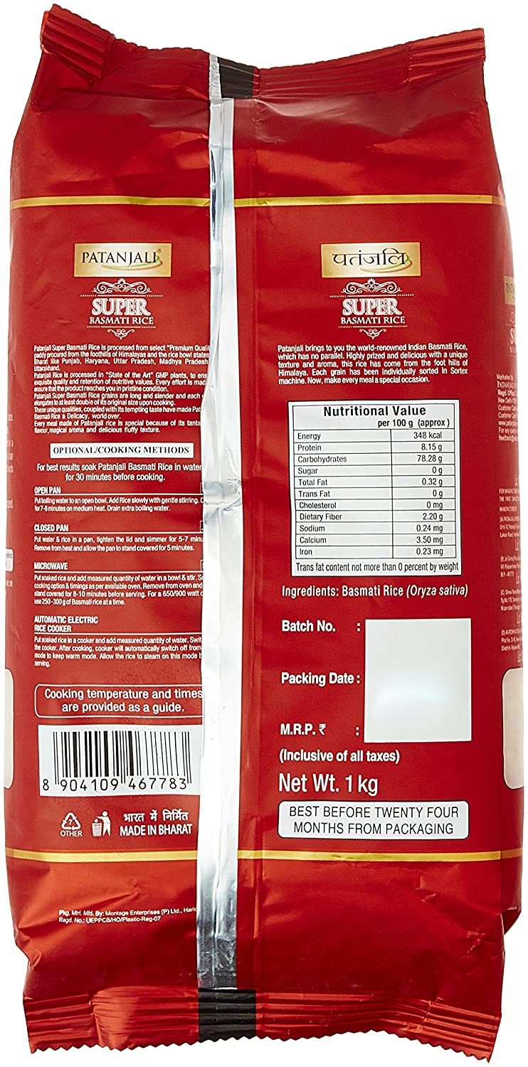 Patanjali Super Basmati Rice - 1 kg