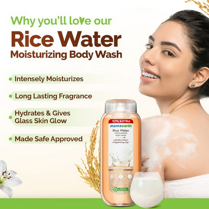 Mamaearth Rice Water Moisturizing Body Wash with Rice Water & Hydrating Lily For Dewy Glass Skin - 250 ml