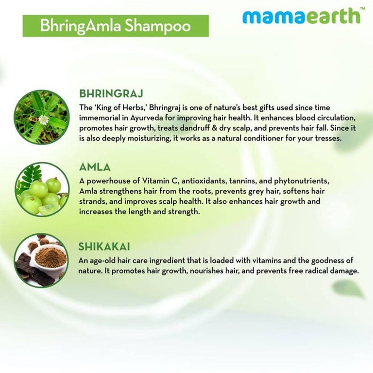 Mamaearth BhringAmla Shampoo For Intense Hair Treatment - 250 ml