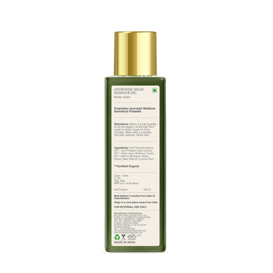 Forest Essentials Ayurvedic Head Massage Oil With Onion Juice - 100 ml