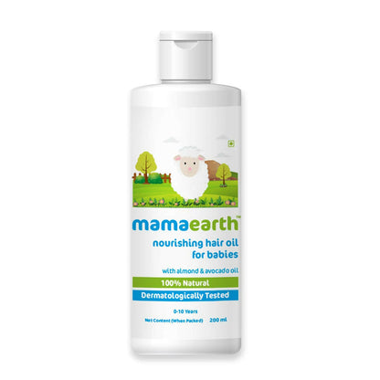 Mamaearth Daily Moisturizing Lotion & Nourishing Baby Hair Oil, With Almond & Avocado Oil - combo