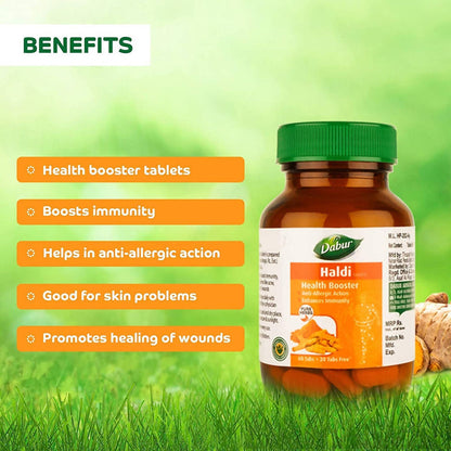 Dabur Haldi Tablets Health Booster - Pack of 1