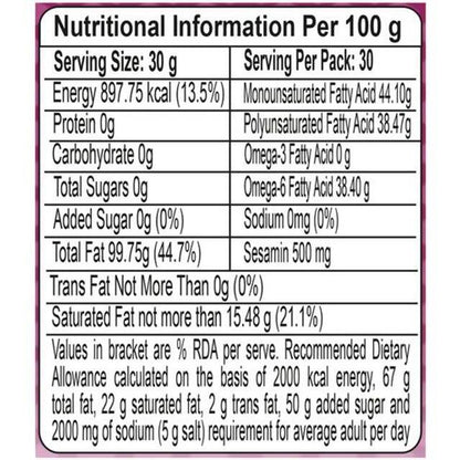 Patanjali Virgin Sesame Oil - 1 L
