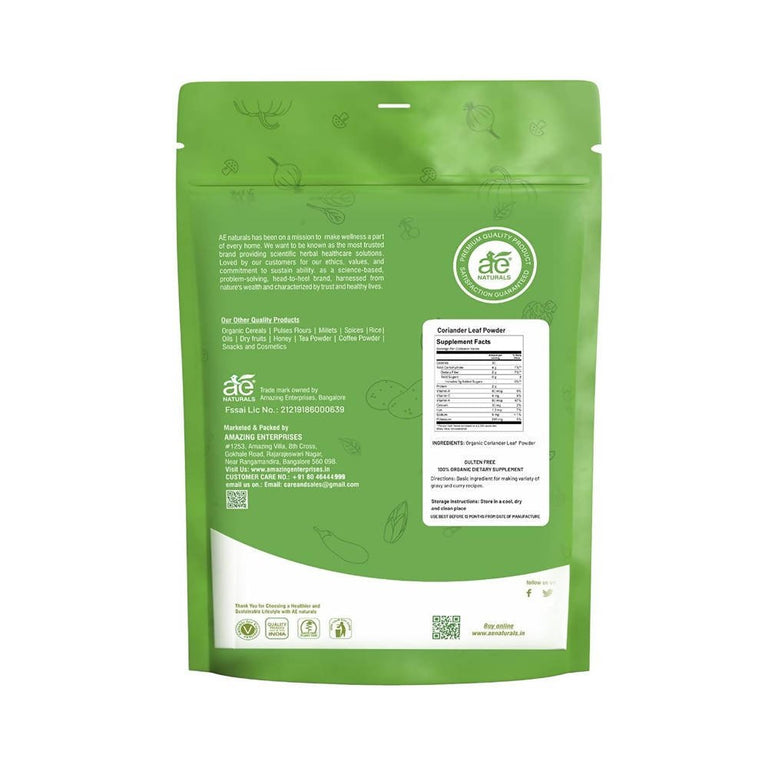 Ae Naturals Coriander Leaf Powder - 250 gm