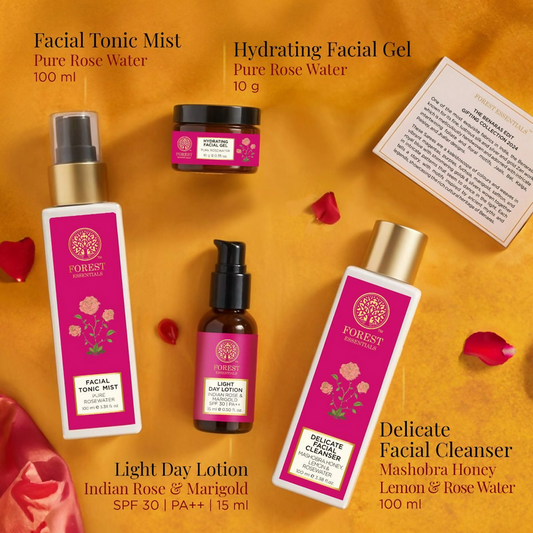 Forest Essentials Patina Rose Glow Kit Gift Box - Gift Box