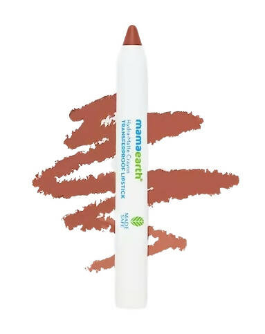 Mamaearth Hydra-Matte Crayon Transferproof Lipstick Cafe Latte Nude - 2.4 gm