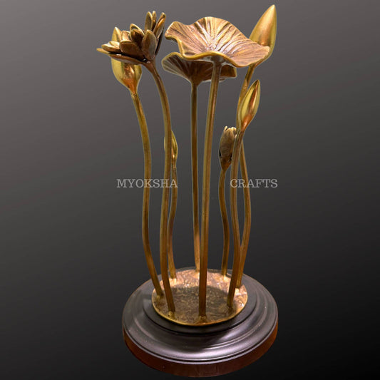 Brass Flower with Stand