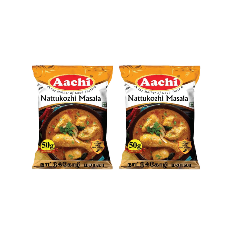 Aachi Nattukozhi Masala - 50 gm - Pack of 2