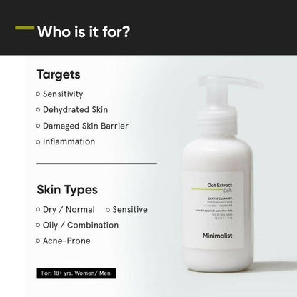 Minimalist Oat Extract 06% Gentle Cleanser - 120 ml