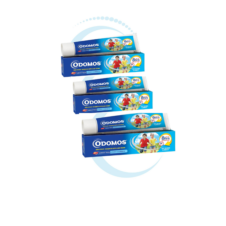 Dabur Odomos Non-Sticky Mosquito Repellent Cream With Vitamin E & Almond - 50 gm - Pack of 1