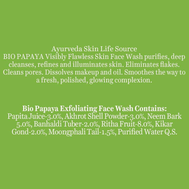 Biotique Bio Papaya Visibly Flawless Skin Face Wash - Pack of 1 - 150 ml