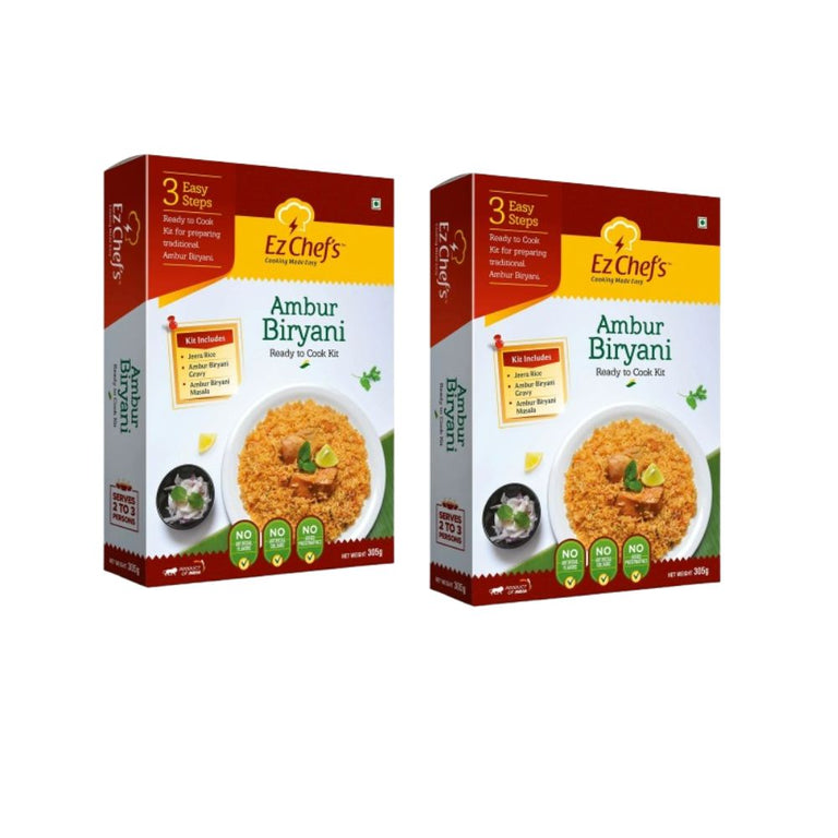 Ez Chef's Ambur Biryani Kit - Ambur's Famous Biryani - 305 gm - Pack of 2