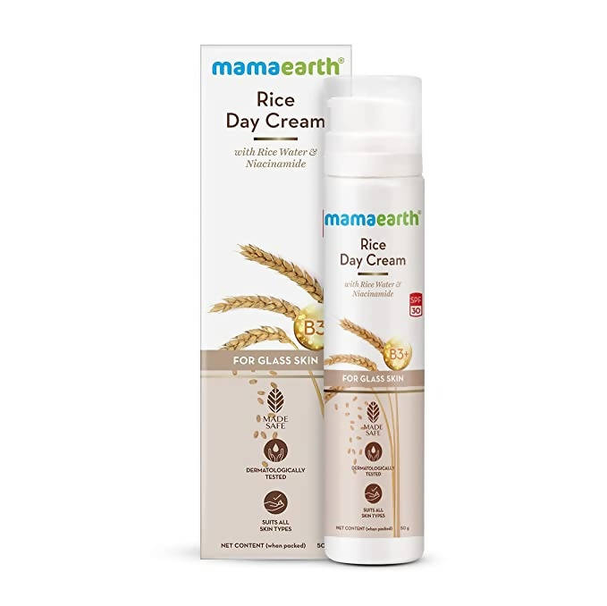 Mamaearth Rice Day Cream With Rice Water & Niacinamide - 50 gm
