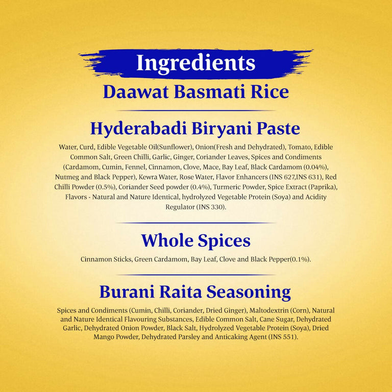 Daawat Biryani Kit Hyderabadi - Authentic Recipe - 334 gm