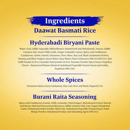 Daawat Biryani Kit Hyderabadi - Authentic Recipe - 334 gm