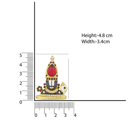 Estele Gold-Polished Lord Tirupati Balaji Idol Showpiece for Pooja Mandir/ Home Decorative