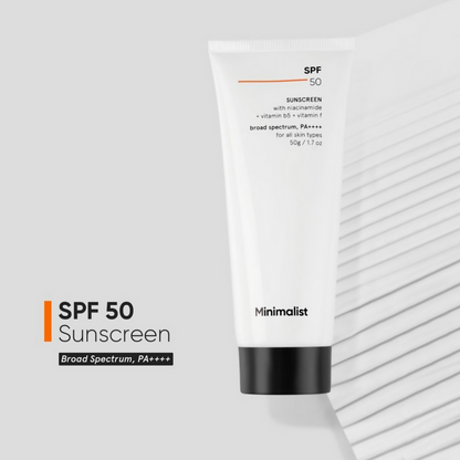 Minimalist SPF 50 PA ++++ Sunscreen With Multi-Vitamin - 50 gm