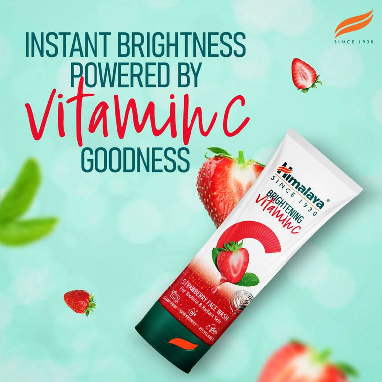 Himalaya Herbals Brightening Vitamin C Strawberry Face Wash - 50 ml