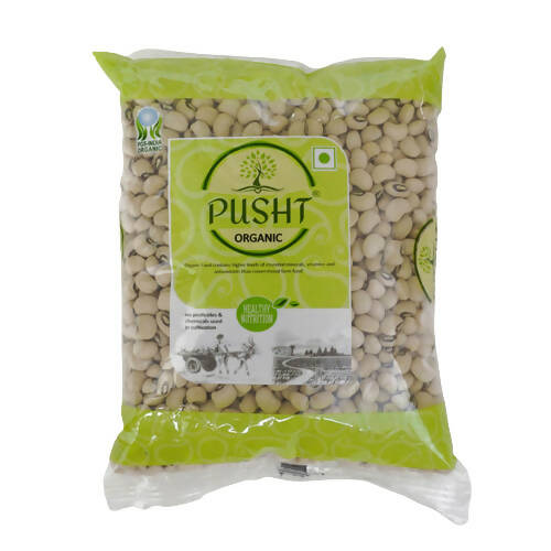 Pusht Organic White Lobia Beans (Cow-Peas) - 1 kg