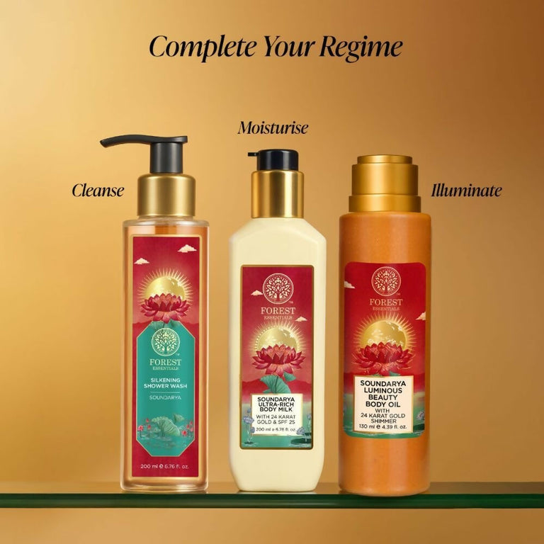 Forest Essentials Soundarya Luminous Beauty Body Oil with 24 Karat Gold Shimmer - 50 ml