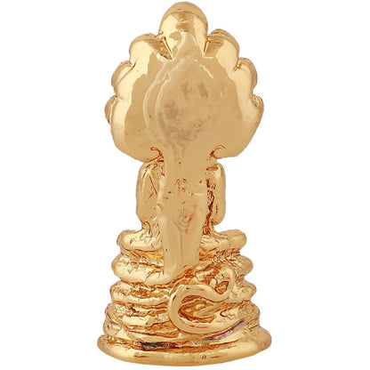 Estele Gold-Polished Medidative Lord Gautam Buddha Sitting under snake Hood Idol for Pooja/Car decor