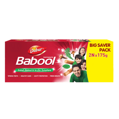 Dabur Babool Ayurvedic Toothpaste for Strong Teeth - 175 gm