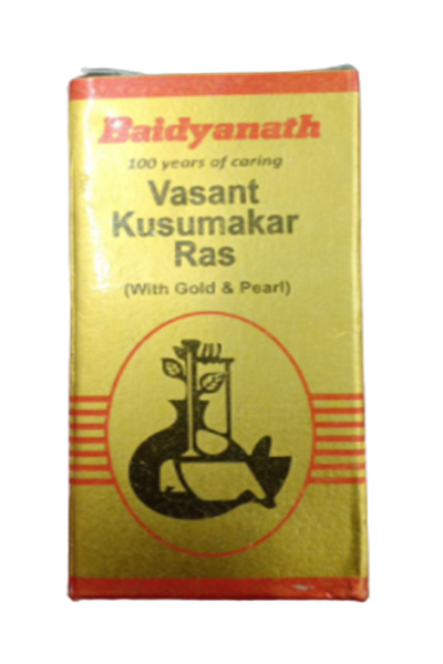 Baidyanath Basant / Vasant Kusumakar Ras with Gold and Pearl - 30 tabs