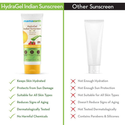 Mamaearth HydraGel Indian Sunscreen For Sun Protection - 50 gm