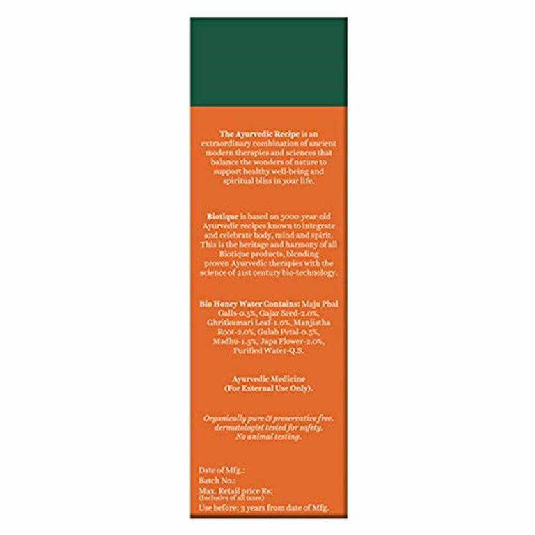 Biotique Bio Honey Water With Pore Tightening Toner - 120 ml