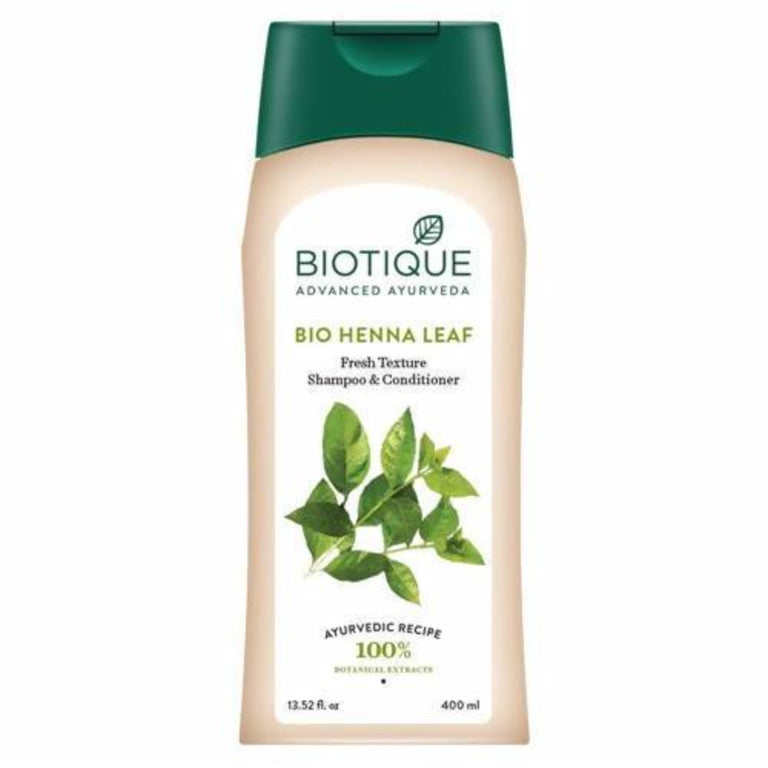 Biotique Bio Henna Leaf Fresh Texture Shampoo and Conditioner - 120 ml