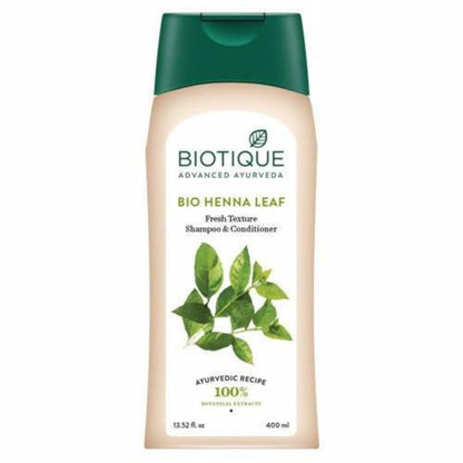Biotique Bio Henna Leaf Fresh Texture Shampoo and Conditioner - 120 ml