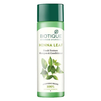 Biotique Bio Henna Leaf Fresh Texture Shampoo and Conditioner - 120 ml