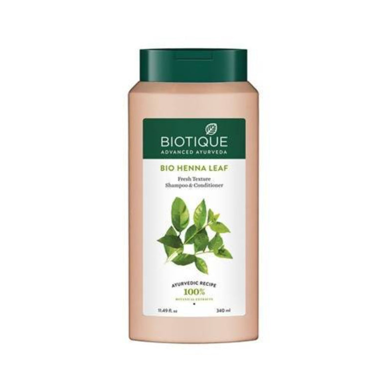 Biotique Bio Henna Leaf Fresh Texture Shampoo and Conditioner - 120 ml