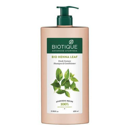 Biotique Bio Henna Leaf Fresh Texture Shampoo and Conditioner - 120 ml