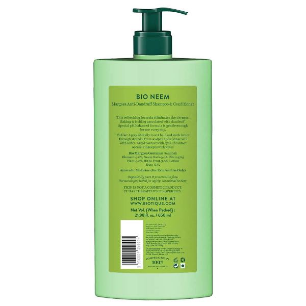 Biotique Bio/Fresh Neem Anti Dandruff Shampoo & Conditioner - 120 ml