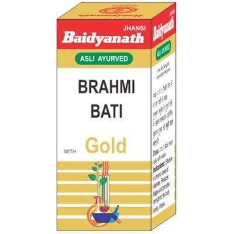 Baidyanath Jhansi Brahmi Bati with Gold 10 Tab - 10 tabs
