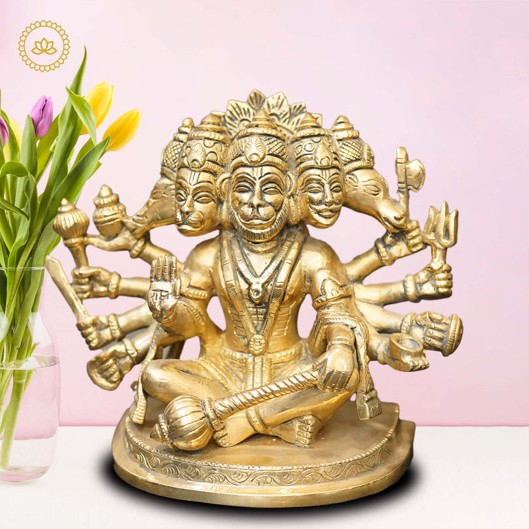 Brass Punchamuki Hanuman