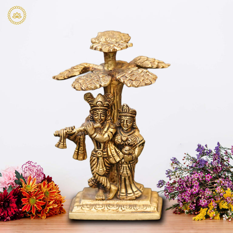 Brass Radha Krishna Idol
