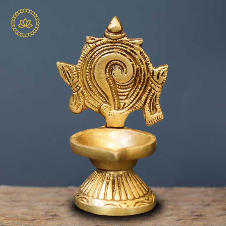 Brass Shankh Diya