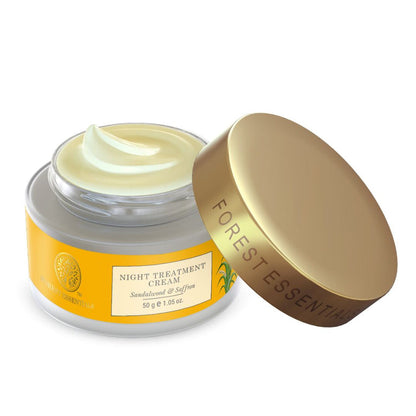 Forest Essentials Night Treatment Cream With Sandalwood & Saffron - 50 gm