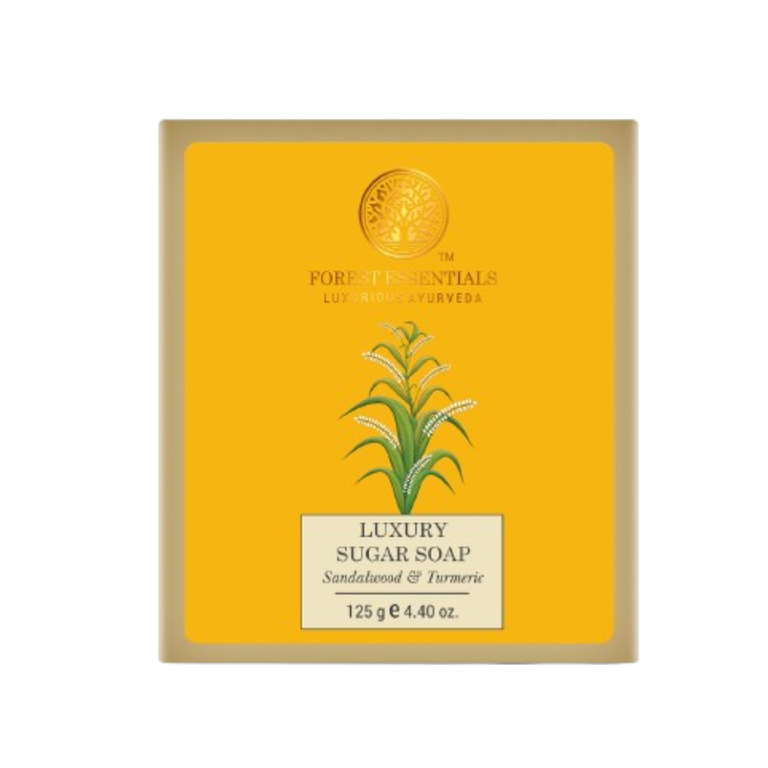 Forest Essentials Luxury Sugar Soap Sandalwood & Turmeric - 125 gm