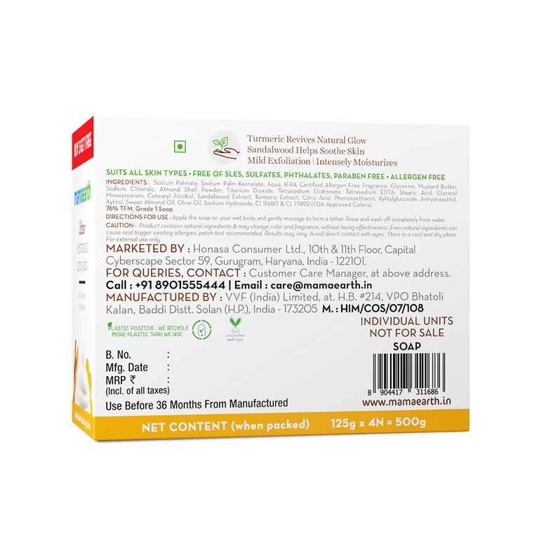 Mamaearth Ubtan Moisturizing Lotion Soap (Buy 3 Get 1 Free) - Limited Time Offer