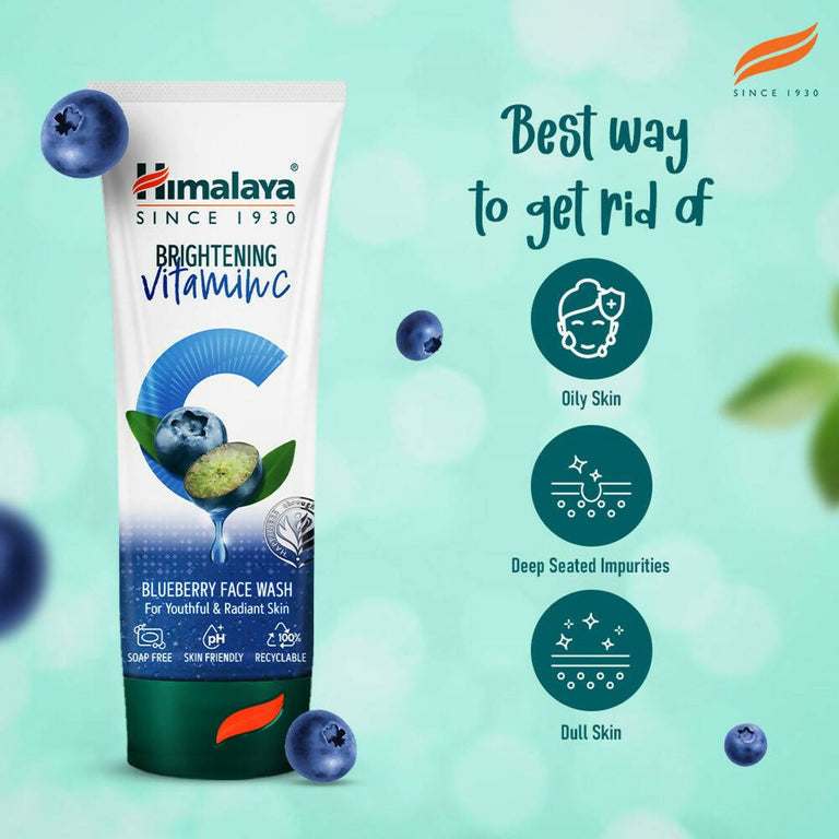 Himalaya Herbals Brightening Vitamin C Blueberry Face Wash - 50 ml
