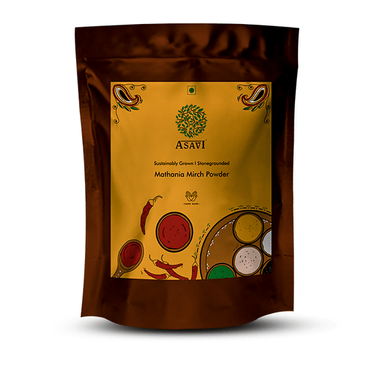 Asavi Stone Grounded Mathania Chilli Powder - 150 gm