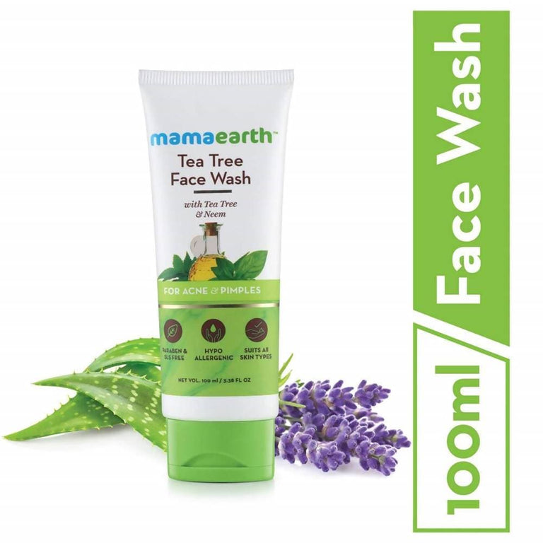Mamaearth Tea Tree Face Wash for Acne & Pimples - 100 ml - Pack of 1