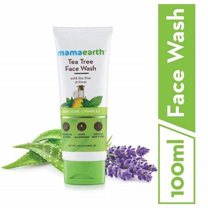 Mamaearth Tea Tree Face Wash for Acne & Pimples - 100 ml - Pack of 1