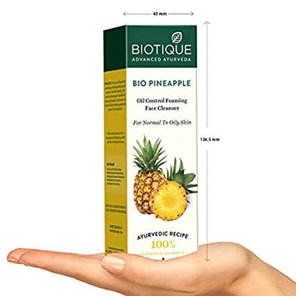 Biotique Advanced Ayurveda Bio Pineapple Oil Control Foaming Face Cleanser - 120 ml