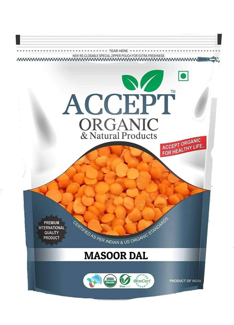 Accept Organic Masoor Dal - 1 Kg