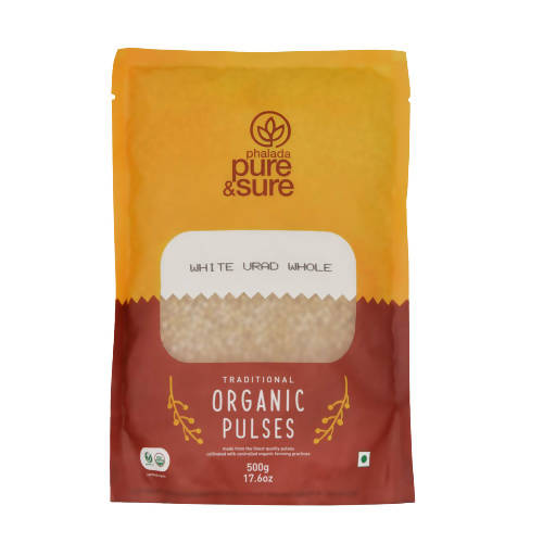 Pure & Sure White Urad Dal Whole Organic Pulses - 500 gm