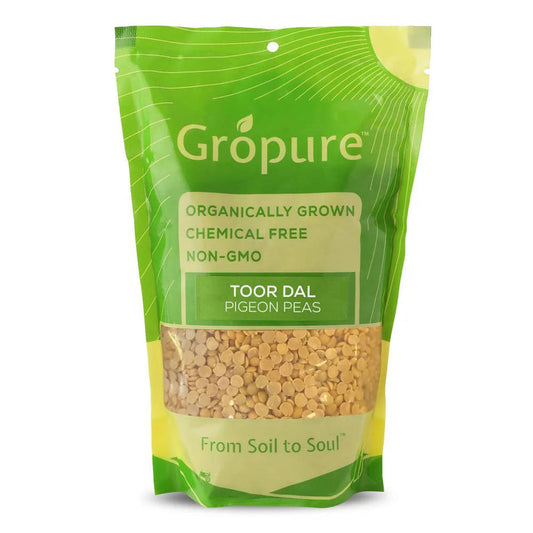 Gropure Organic Toor Dal/Arhar (Pigeon Peas) - 500 gm